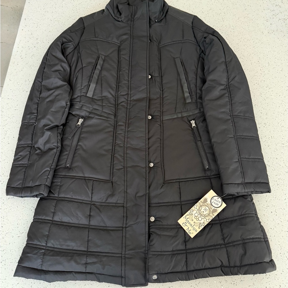 Maralyn & Me Charcoal Puffer Jacket (👉Lost hood)